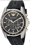 Buy Shop Emporio Armani Sigma Chronograph lack Dial Black Rubber Strap Watch For Men - AR80003 USA Online