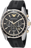 Buy Shop Emporio Armani Sigma Chronograph lack Dial Black Rubber Strap Watch For Men - AR80003 USA Online