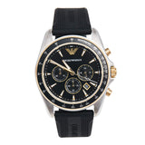 Buy Shop Emporio Armani Sigma Chronograph lack Dial Black Rubber Strap Watch For Men - AR80003 USA Online