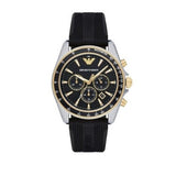 Buy Shop Emporio Armani Sigma Chronograph lack Dial Black Rubber Strap Watch For Men - AR80003 USA Online
