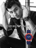 Buy Shop Emporio Armani Sigma Quartz Blue Dial Blue Silicone Strap Watch For Men - AR11217 USA Online