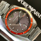 Buy Shop Emporio Armani Sigma Quartz Grey Dial Grey Steel Strap Watch For Men - AR11178 USA Online