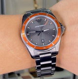 Buy Shop Emporio Armani Sigma Quartz Grey Dial Grey Steel Strap Watch For Men - AR11178 USA Online