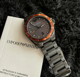 Buy Shop Emporio Armani Sigma Quartz Grey Dial Grey Steel Strap Watch For Men - AR11178 USA Online