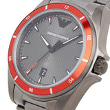 Buy Shop Emporio Armani Sigma Quartz Grey Dial Grey Steel Strap Watch For Men - AR11178 USA Online