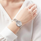 Buy Shop Emporio Armani Silver Sunray Dial Two Tone Steel Strap Watch For Women - AR11113 USA Online
