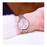 Buy Shop Emporio Armani Silver Sunray Dial Two Tone Steel Strap Watch For Women - AR11113 USA Online