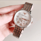 Buy Shop Emporio Armani Silver Sunray Dial Two Tone Steel Strap Watch For Women - AR11113 USA Online
