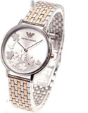 Buy Shop Emporio Armani Silver Sunray Dial Two Tone Steel Strap Watch For Women - AR11113 USA Online