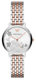 Buy Shop Emporio Armani Silver Sunray Dial Two Tone Steel Strap Watch For Women - AR11113 USA Online