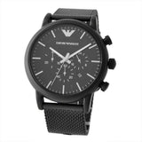 Buy Shop Emporio Armani Sport Chronograph Black Dial Black Mesh Bracelet Watch For Men - AR1968 USA Online