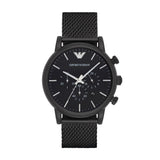 Buy Shop Emporio Armani Sport Chronograph Black Dial Black Mesh Bracelet Watch For Men - AR1968 USA Online