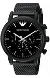 Buy Shop Emporio Armani Sport Chronograph Black Dial Black Mesh Bracelet Watch For Men - AR1968 USA Online