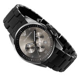 Emporio Armani Sportivo Chronograph Black Dial Black Stainless Steel Watch For Men - AR5889