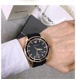 Buy Shop Emporio Armani Sport Quartz Black Dial Black Rubber Strap Watch For Men - AR11101 USA Online