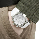 Buy Shop Emporio Armani Sportivo Analog Quartz White Dial White Rubber Strap Watch For Men - AR6103 USA Online