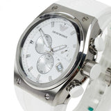Buy Shop Emporio Armani Sportivo Analog Quartz White Dial White Rubber Strap Watch For Men - AR6103 USA Online