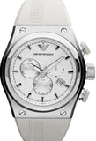 Buy Shop Emporio Armani Sportivo Analog Quartz White Dial White Rubber Strap Watch For Men - AR6103 USA Online