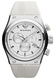 Buy Shop Emporio Armani Sportivo Analog Quartz White Dial White Rubber Strap Watch For Men - AR6103 USA Online