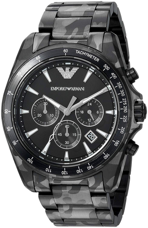 Buy Shop Emporio Armani Sportivo Quartz Black Dial Black Steel Strap Watch For Men - AR11027 USA Online