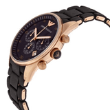 Buy Shop Emporio Armani Sportivo Black Dial Black Steel Strap Watch For Men - AR5905 USA Online