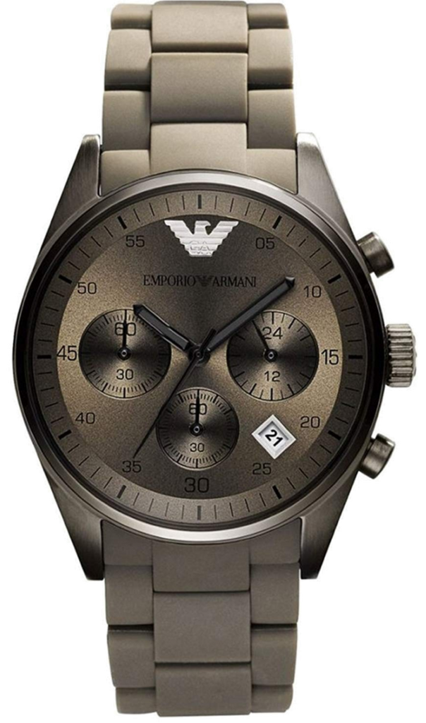 Buy Shop Emporio Armani Sportivo Chronograph Brown Dial Brown Steel Strap Watch For Men - AR5950 USA Online