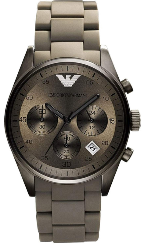 Buy Shop Emporio Armani Sportivo Chronograph Brown Dial Brown Steel Strap Watch For Men - AR5950 USA Online