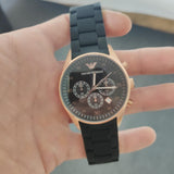 Buy Shop Emporio Armani Sportivo Black Dial Black Steel Strap Watch For Men - AR5905 USA Online