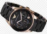 Buy Shop Emporio Armani Sportivo Black Dial Black Steel Strap Watch For Men - AR5905 USA Online
