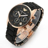 Buy Shop Emporio Armani Sportivo Black Dial Black Steel Strap Watch For Men - AR5905 USA Online