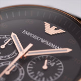 Buy Shop Emporio Armani Sportivo Black Dial Black Steel Strap Watch For Men - AR5905 USA Online