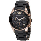 Buy Shop Emporio Armani Sportivo Black Dial Black Steel Strap Watch For Women - AR5906 USA Online