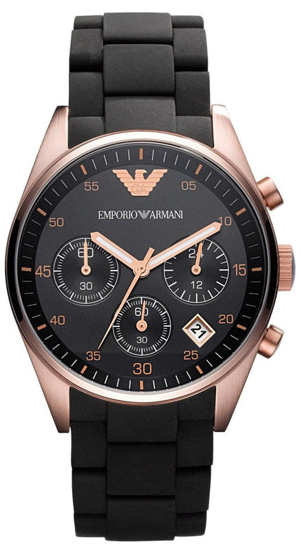 Buy Shop Emporio Armani Sportivo Black Dial Black Steel Strap Watch For Women - AR5906 USA Online