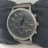 Buy Shop Emporio Armani Sportivo Black Dial Brown Leather Strap Watch For Men - AR2462 USA Online