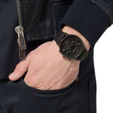 Buy Shop Emporio Armani Sportivo Black Dial Brown Leather Strap Watch For Men - AR2462 USA Online