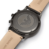 Buy Shop Emporio Armani Sportivo Black Dial Brown Leather Strap Watch For Men - AR2462 USA Online