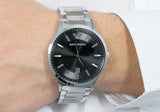 Buy Shop Emporio Armani Sportivo Black Dial Silver Stainless Steel Watch For Men - AR2457 USA Online