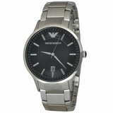 Buy Shop Emporio Armani Sportivo Black Dial Silver Stainless Steel Watch For Men - AR2457 USA Online