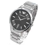 Buy Shop Emporio Armani Sportivo Black Dial Silver Stainless Steel Watch For Men - AR2457 USA Online
