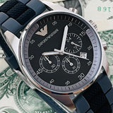 Buy Shop Emporio Armani Sportivo Black Dial Two Tone Ceramic Bracelet Watch For Men - AR5866 USA Online