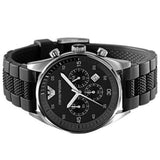 Buy Shop Emporio Armani Sportivo Black Dial Two Tone Ceramic Bracelet Watch For Men - AR5866 USA Online