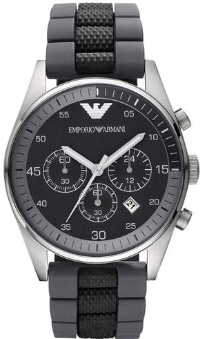 Buy Shop Emporio Armani Sportivo Black Dial Two Tone Ceramic Bracelet Watch For Men - AR5866 USA Online