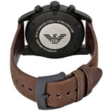 Buy Shop Emporio Armani Sportivo Chronograph Beige Dial Brown Leather Strap Watch For Men - AR6078 USA Online