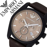 Buy Shop Emporio Armani Sportivo Chronograph Beige Dial Brown Leather Strap Watch For Men - AR6078 USA Online