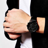 Buy Shop Emporio Armani Sportivo Chronograph Black Dial Black Leather Strap Watch For Men - AR2461 USA Online