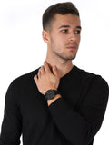 Buy Shop Emporio Armani Sportivo Chronograph Black Dial Black Leather Strap Watch For Men - AR2461 USA Online