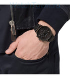 Buy Shop Emporio Armani Sportivo Chronograph Black Dial Black Leather Strap Watch For Men - AR2461 USA Online