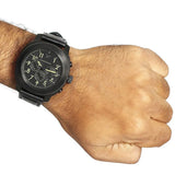 Buy Shop Emporio Armani Sportivo Chronograph Black Dial Black Leather Strap Watch for Men - AR6061 USA Online