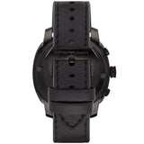 Buy Shop Emporio Armani Sportivo Chronograph Black Dial Black Leather Strap Watch for Men - AR6061 USA Online