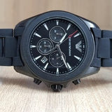 Buy Shop Emporio Armani Sportivo Chronograph Black Dial Black Silicone Strap Watch For Men - AR6092 USA Online